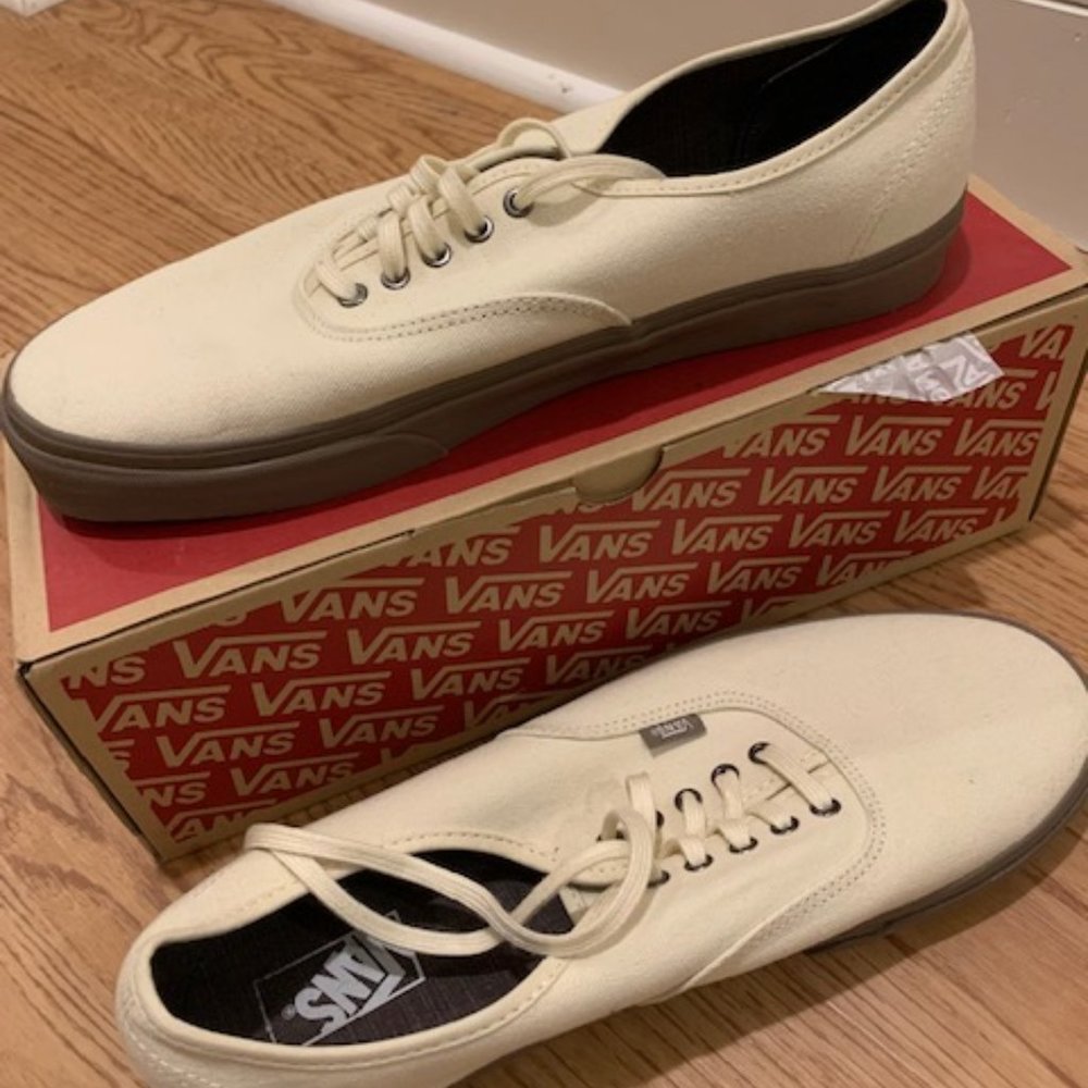 Vans Cream with Gum Sole Authentic Core Classic Low-Top Shoe - Never Worn